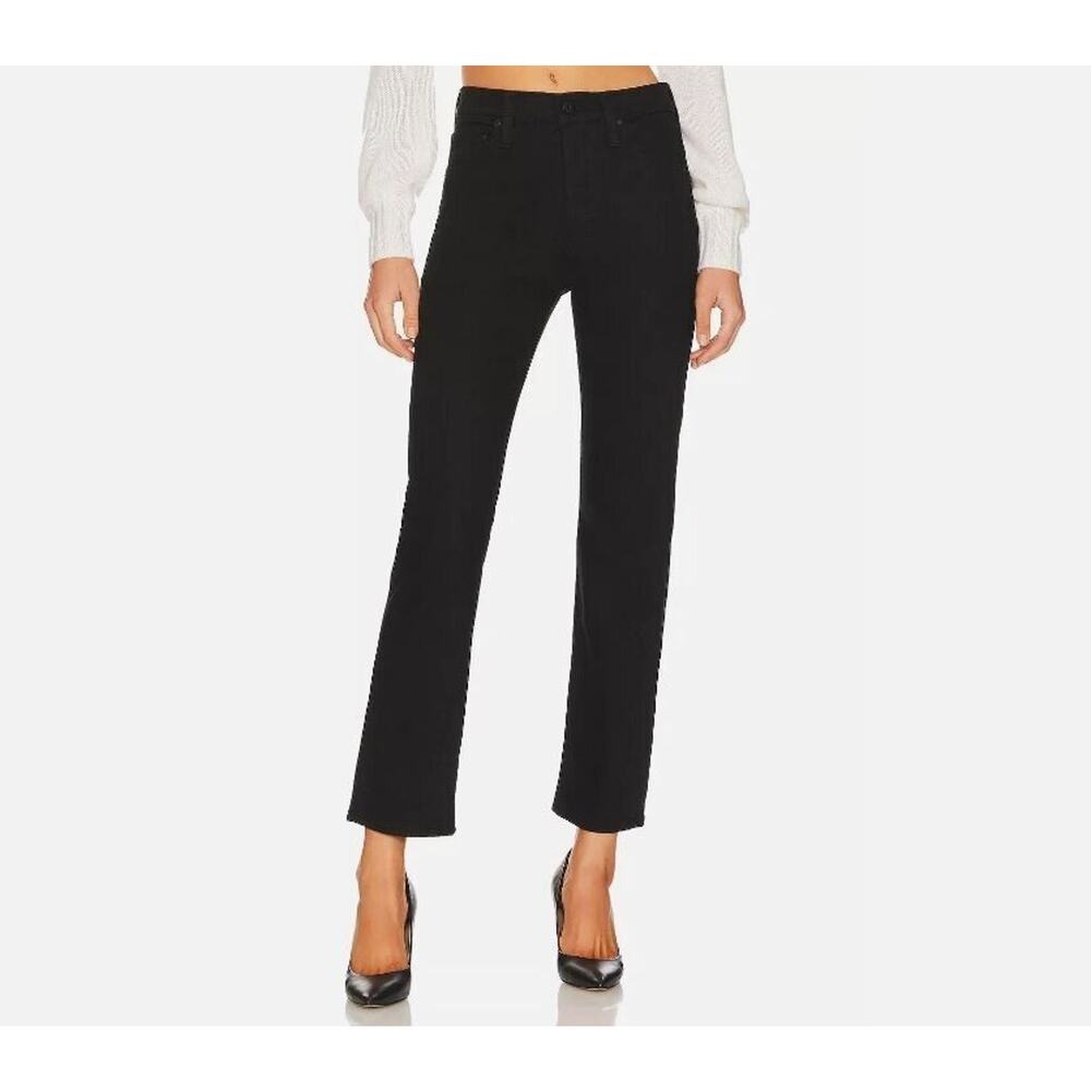 Mother The Tomcat Ankle Jeans 25  Straight Leg Lasting Impressions Black